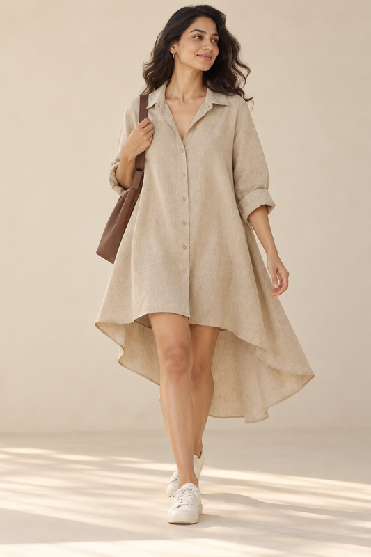 Ecru Trapeze Dress
