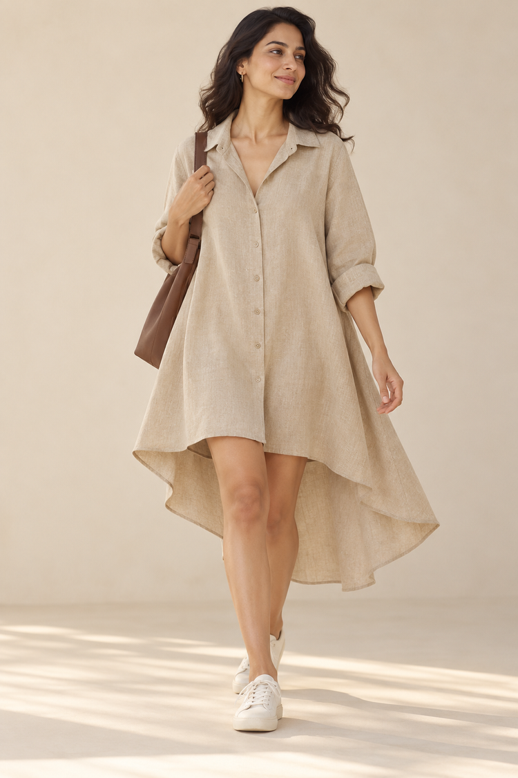 Ecru Trapeze Dress